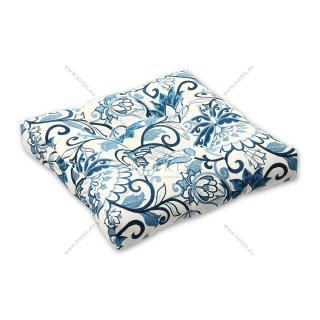 Μαξιλάρι δαπέδου με διακοσμητικά κουμπιά Floral Μπλε